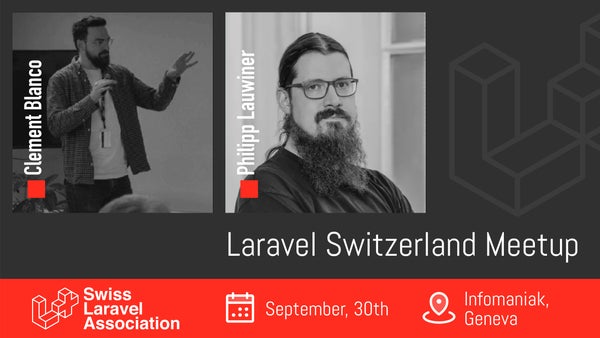 swisslaravel's tweet card. Join us in at **Infomaniak** in Geneva for our next Laravel Meetup! Enjoy an evening of great talks and good company with fellow Laravel developers. ☝️ Infomaniak is spon