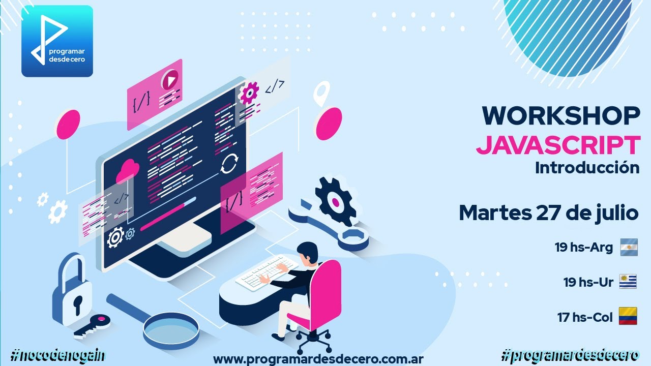 codingdesdecero's tweet card. WorkShop Javascript: Episodio 1