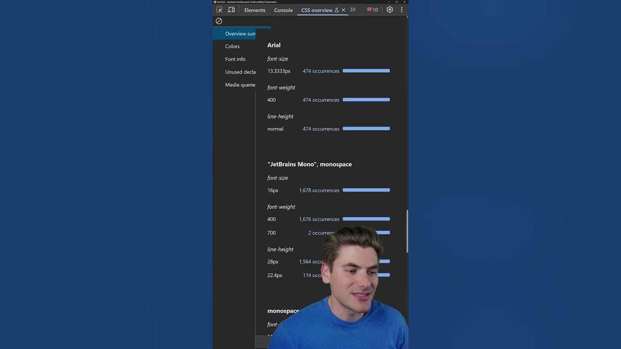 DevSimplified's tweet card. No One Knows About This Amazing CSS Dev Tools Panel (CSS Overview)