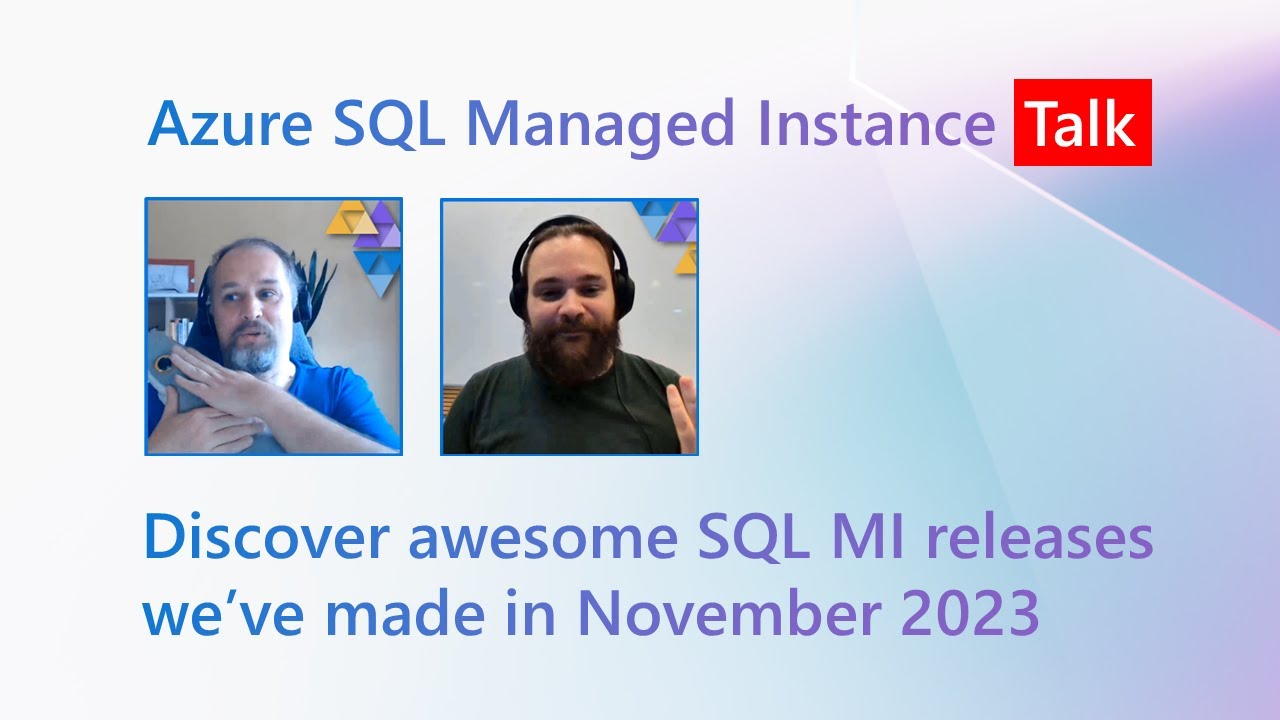 SasaPopovicMSFT's tweet card. Discover awesome SQL MI releases we’ve made in November 2023 | Azure...