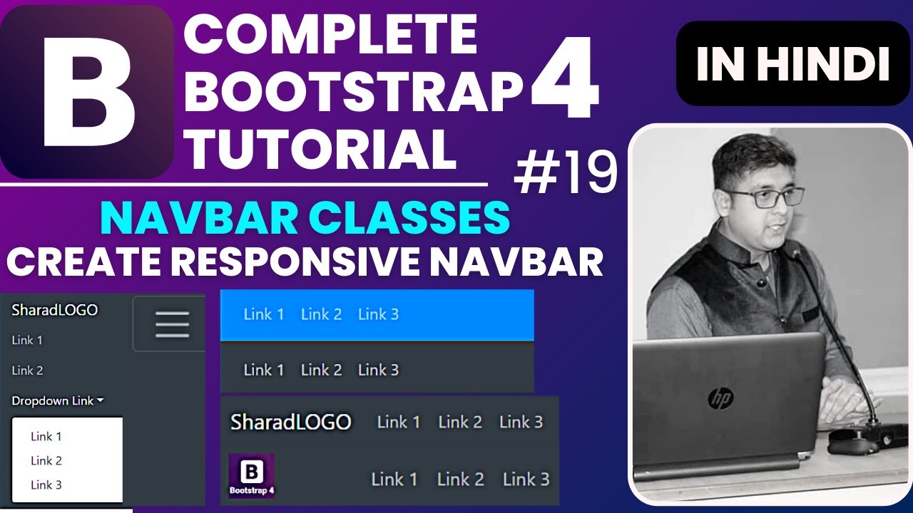 DatacodeSharad's tweet card. Bootstrap 4 Navbar | Create Responsive Navbar with Bootstrap 4 |...