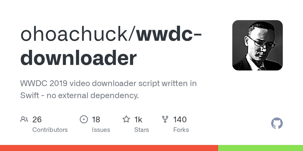 _Caro_N's tweet card. WWDC 2019 video downloader script written in Swift - no external dependency. - ohoachuck/wwdc-downloader