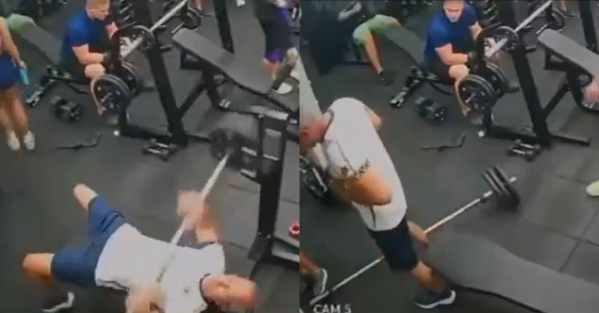 exitosape's tweet card. Al intentar hacer una serie de pectorales, un hombre perdió la vida por un paro cardiorrespiratorio, luego de que agarrara mal la barra con una pesas que le terminó cayendo en el tórax.