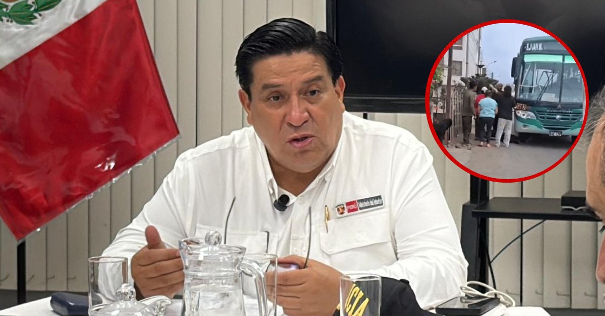 exitosape's tweet card. El ministro del Interior, Vicente Tiburcio, indicó que continuarán la búsqueda de los que resulten responsables tras el asesinato del conductor de bus de la Línea 20 en Chorrillos.