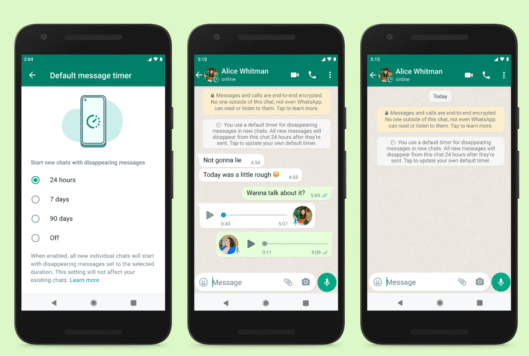 Techawk_NG's tweet card. Boost your WhatsApp privacy with disappearing messages. Find out how to set chats to auto-delete after 24 hours, 7 days, or 90 days.