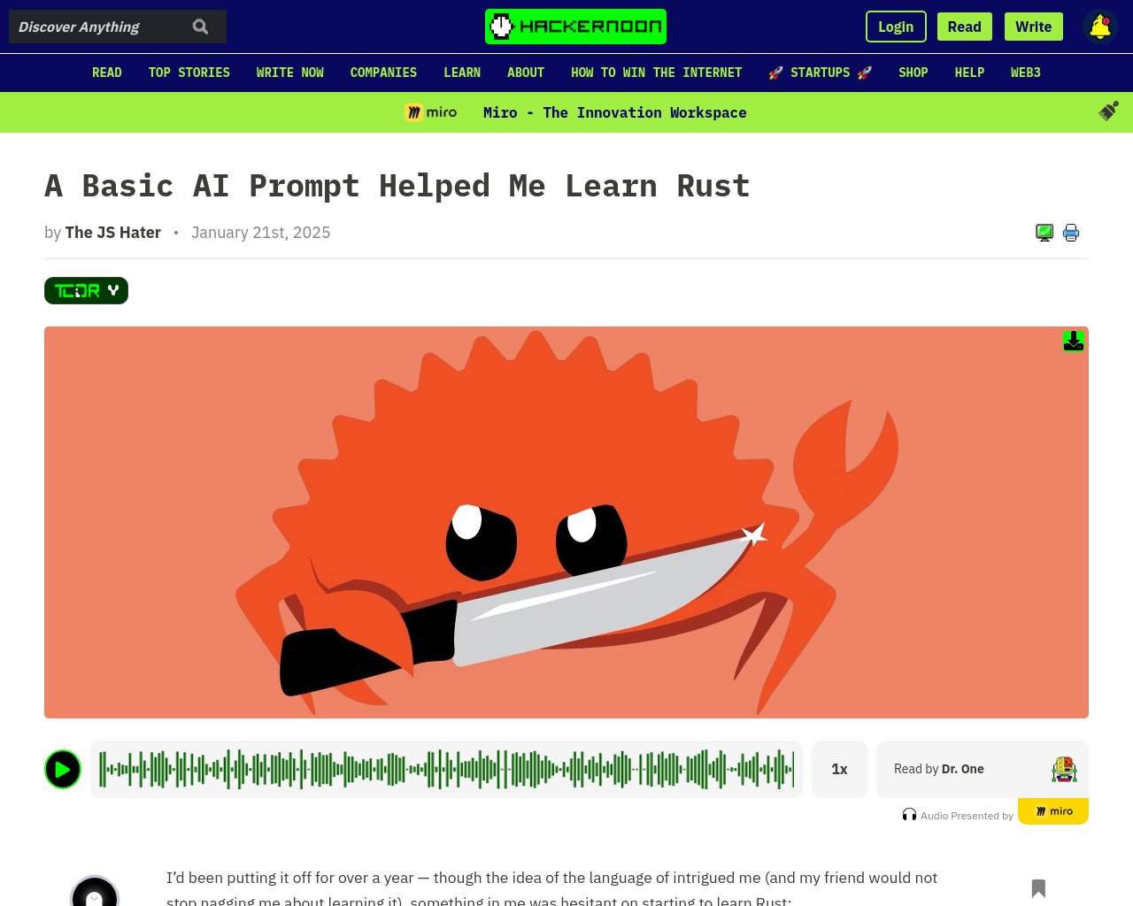 managetech_inc's tweet card. 友人の勧めにより、Rustを学ぶことに踏み切った 学習プロセスでは、間違いを犯し、概念を見逃すことがあることを