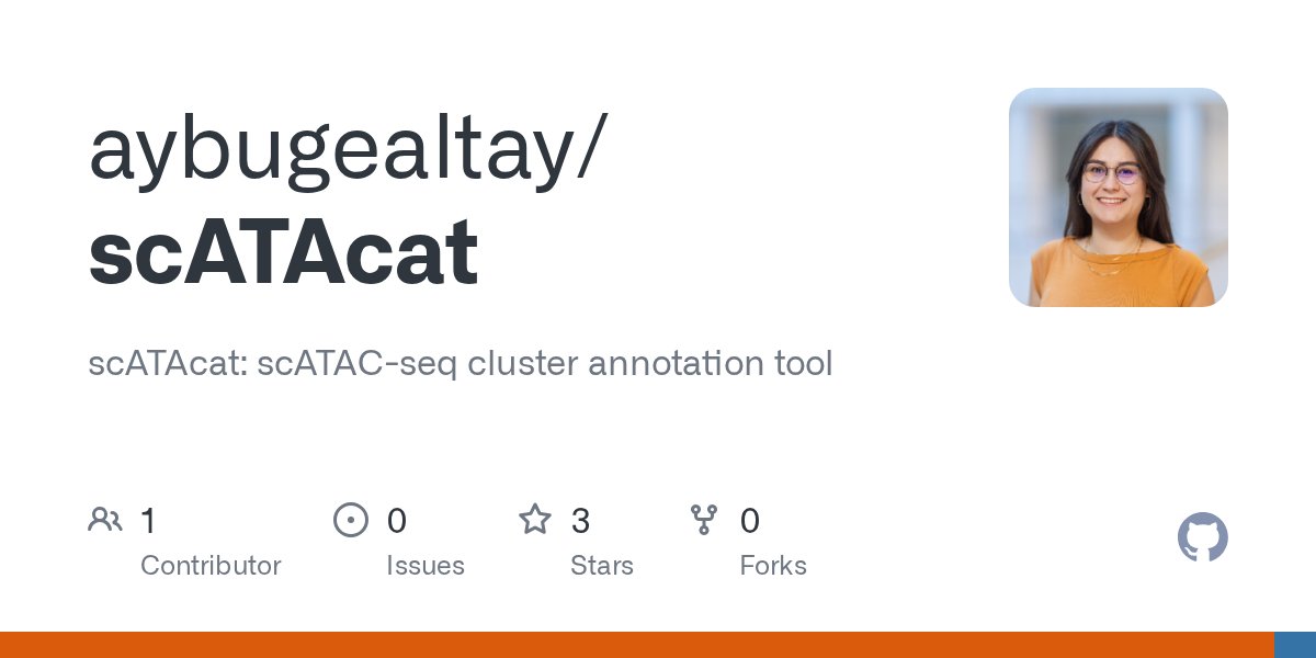 aybuge_altay's tweet card. scATAcat: scATAC-seq cluster annotation tool. Contribute to aybugealtay/scATAcat development by creating an account on GitHub.
