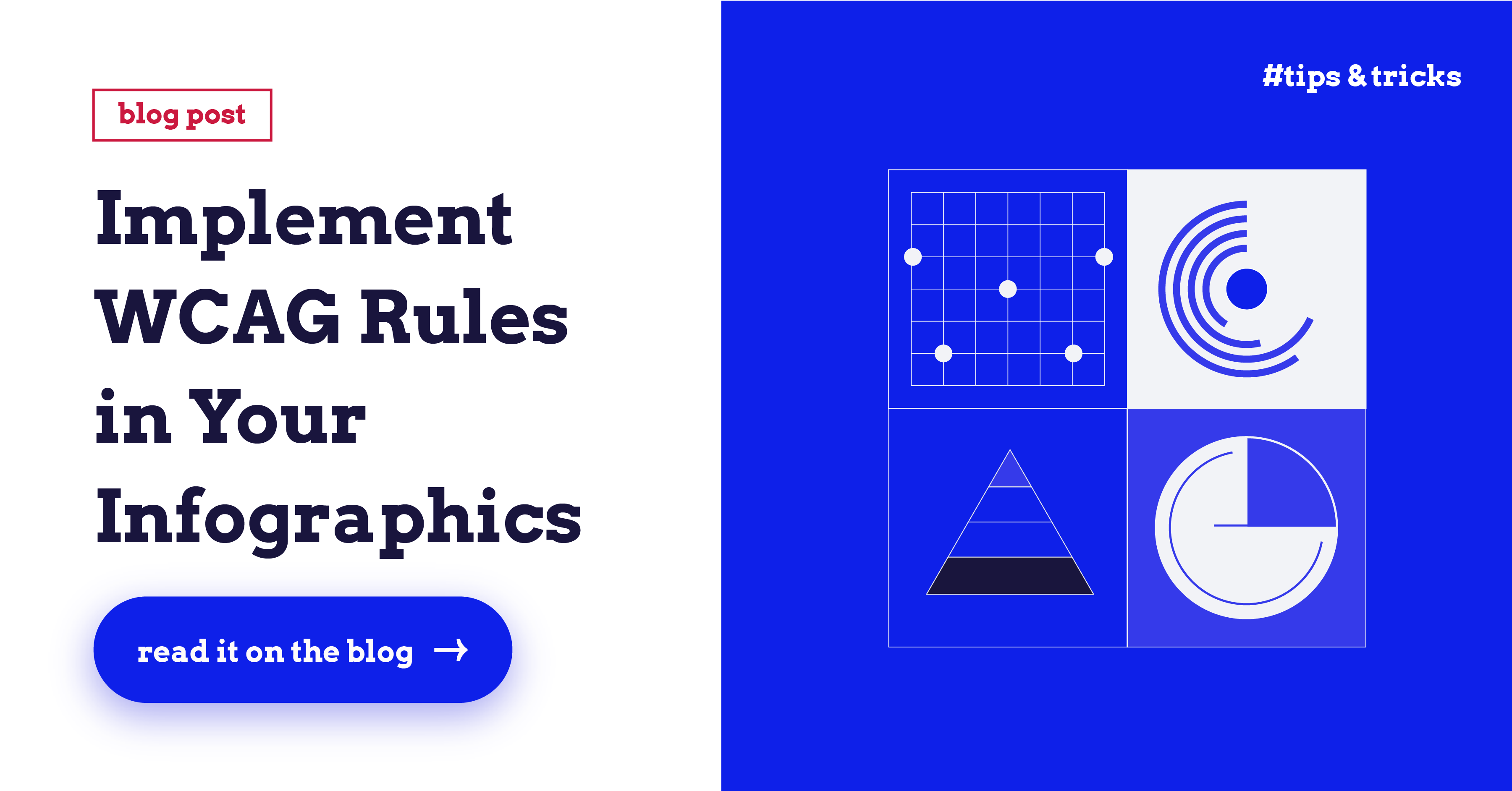 webaim's tweet card. Create WCAG-compliant infographics with expert tips on alt text, contrast, and screen reader support. Make your visuals accessible to all.