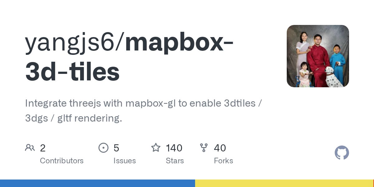 berttemme's tweet card. Integrate threejs with mapbox-gl to enable 3dtiles / 3dgs / gltf rendering. - yangjs6/mapbox-3d-tiles