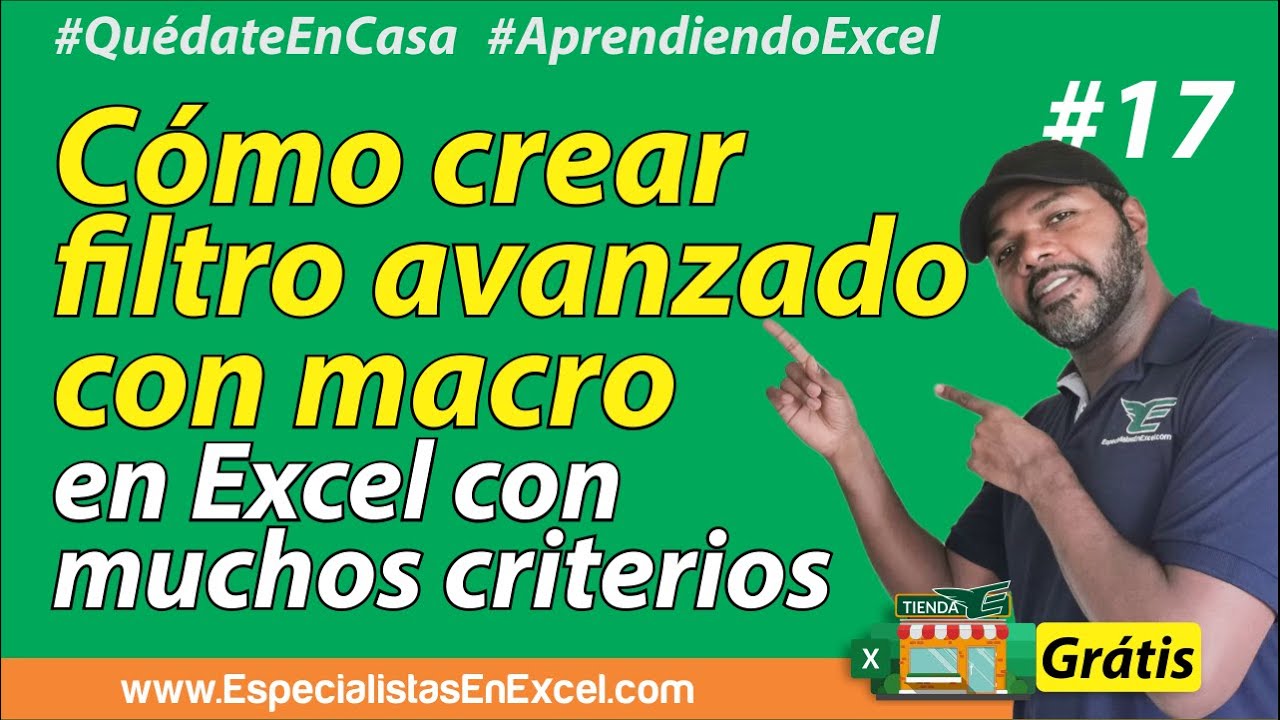 ee_excel's tweet card. #17 - Cómo crear Filtro avanzado con macro en Excel con muchos...