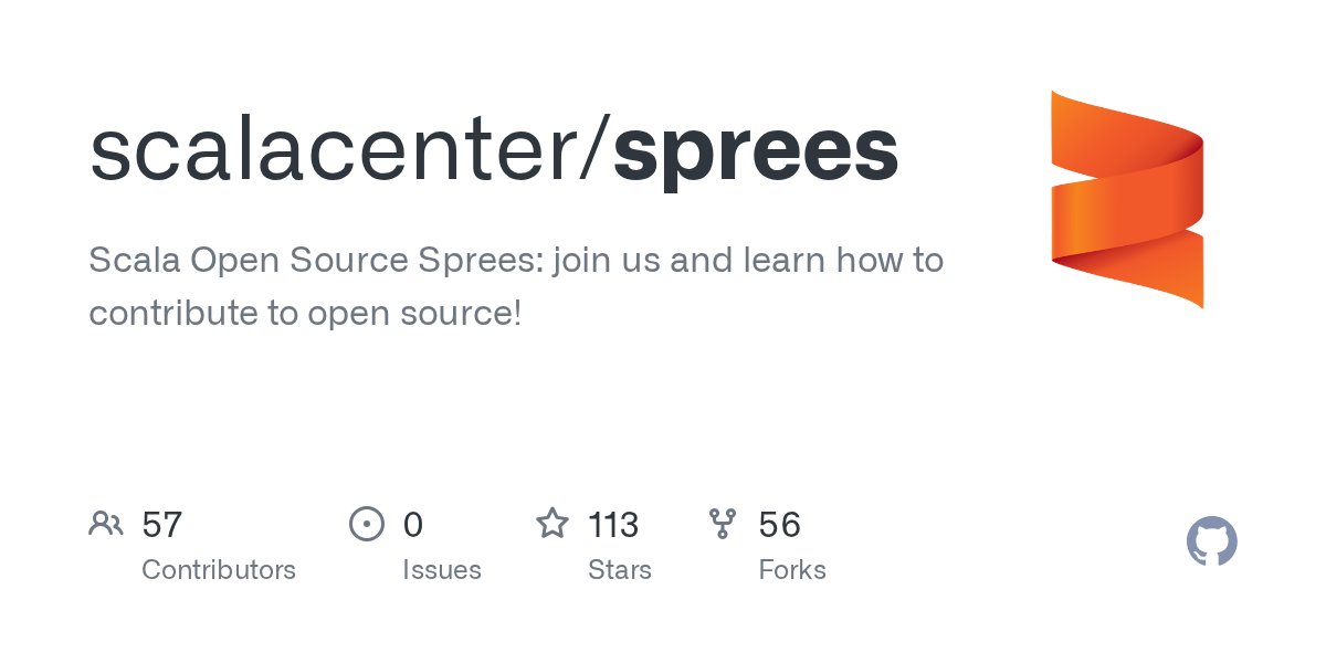 scala_lang's tweet card. Scala Open Source Sprees: join us and learn how to contribute to open source! - scalacenter/sprees
