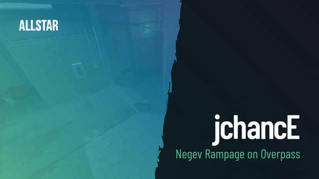 jchancEcsgo's tweet card. Negev Rampage on Overpass