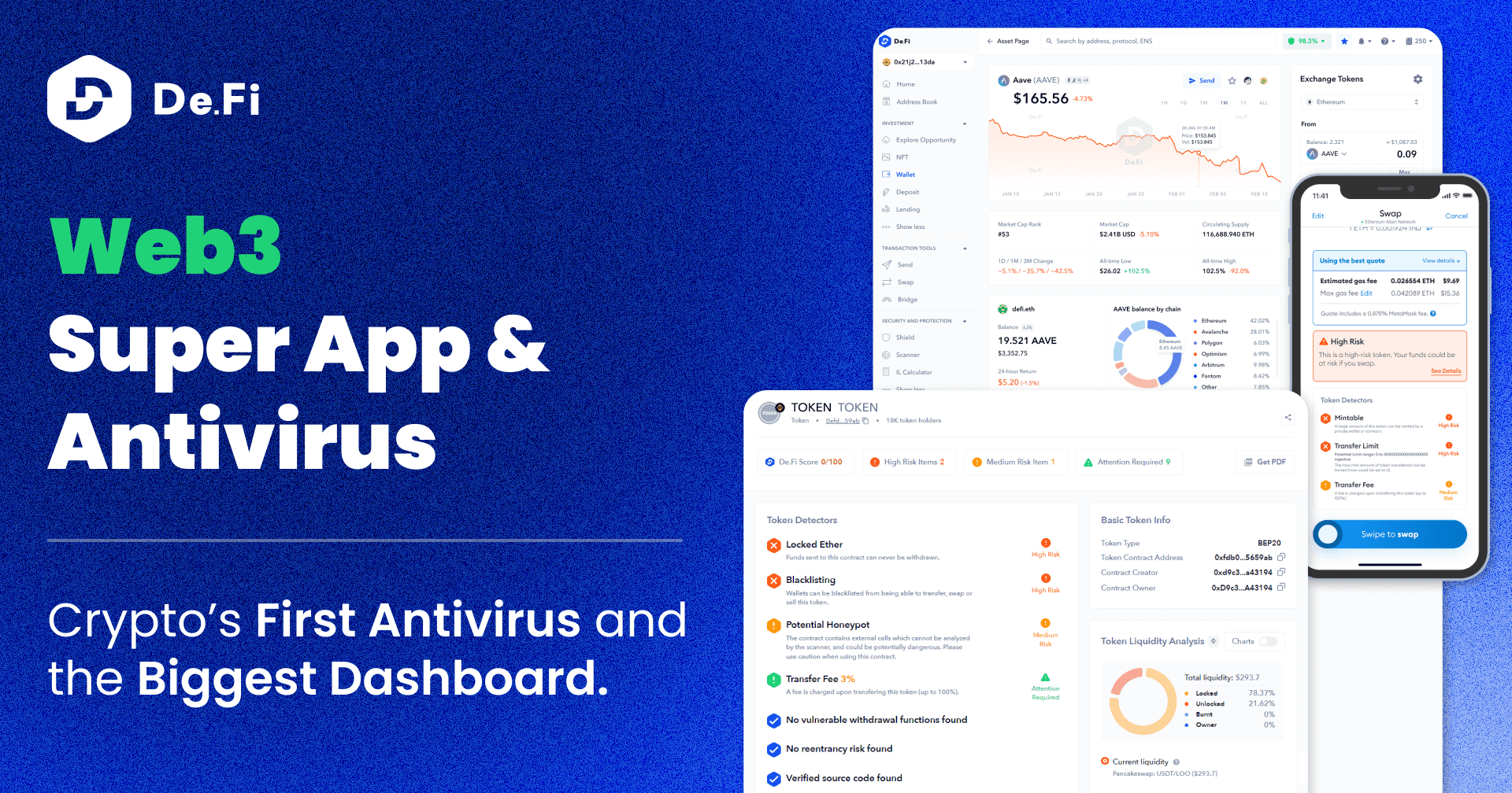 Web3_geth's tweet card. Your gateway to Decentralized Finance | Manage assets across blockchains, generate returns from cryptocurrencies, access the best token swap rates and more