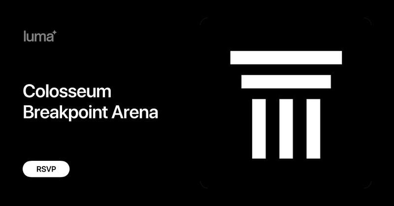 QuickNode's tweet card. Colosseum's Breakpoint Arena is open December 10th through December 13th for all Breakpoint attendees. The workspace features desks, monitors, high-speed wifi,…