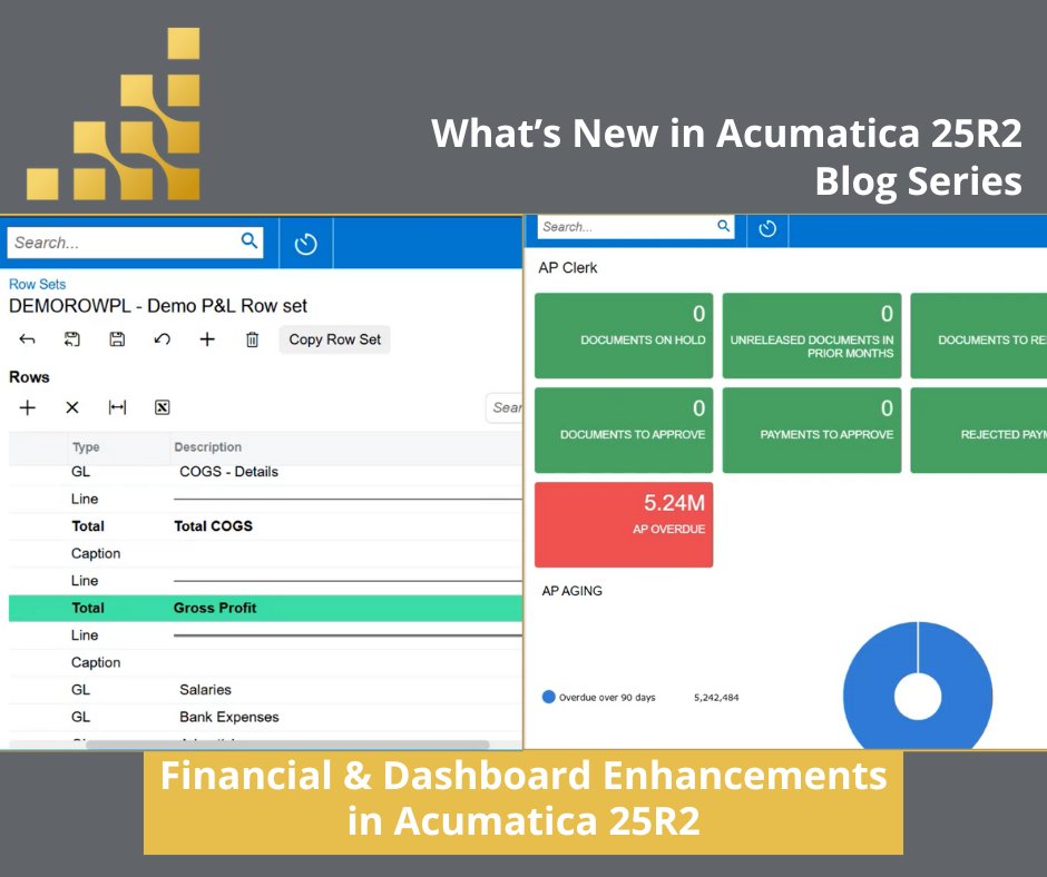 AlgorithmInc's tweet card. Discover Acumatica 25R2 finance updates; modern dashboards, smarter reports, and AI-powered invoice recognition. See insights from Algorithm consultants.