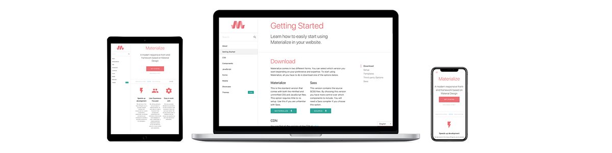 MaterializeCSS's tweet card. 1.0 alpha is finally here. In this article, we explain our goals for 1.0, what’s new, and how you can try out the changes!