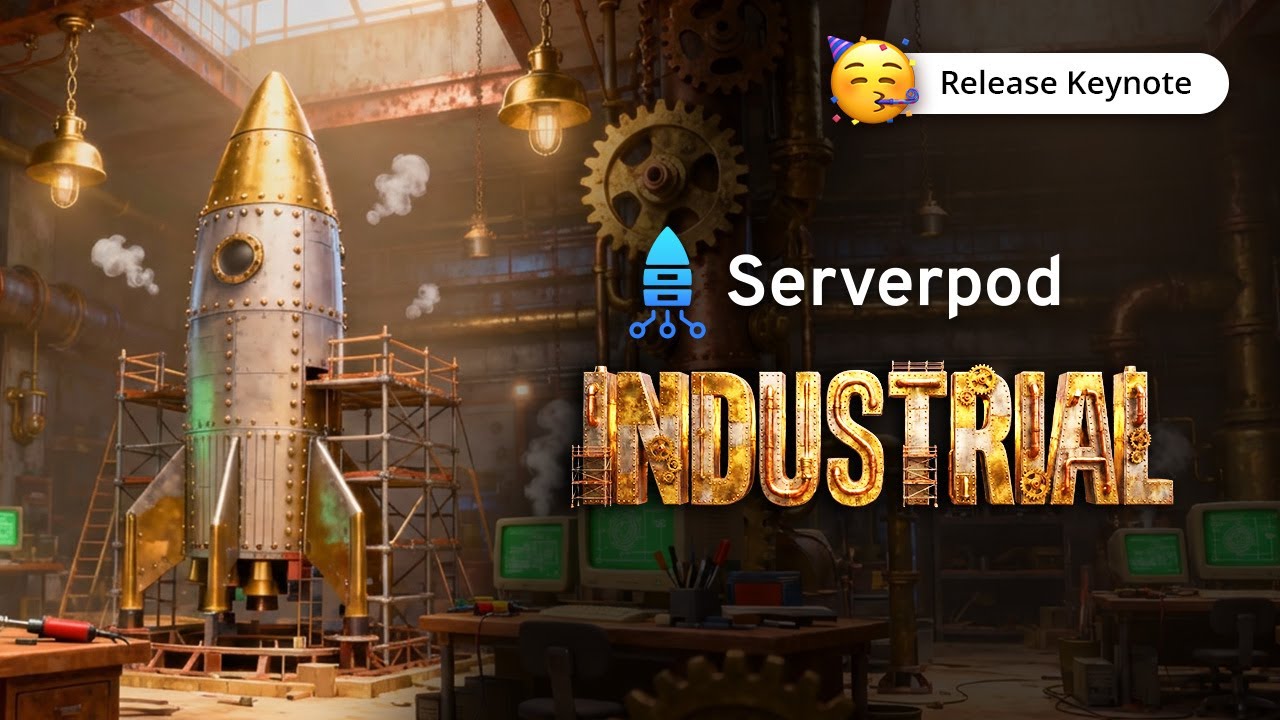 ServerpodDev's tweet card. Serverpod 🚀 3.0 Release Keynote - Industrial