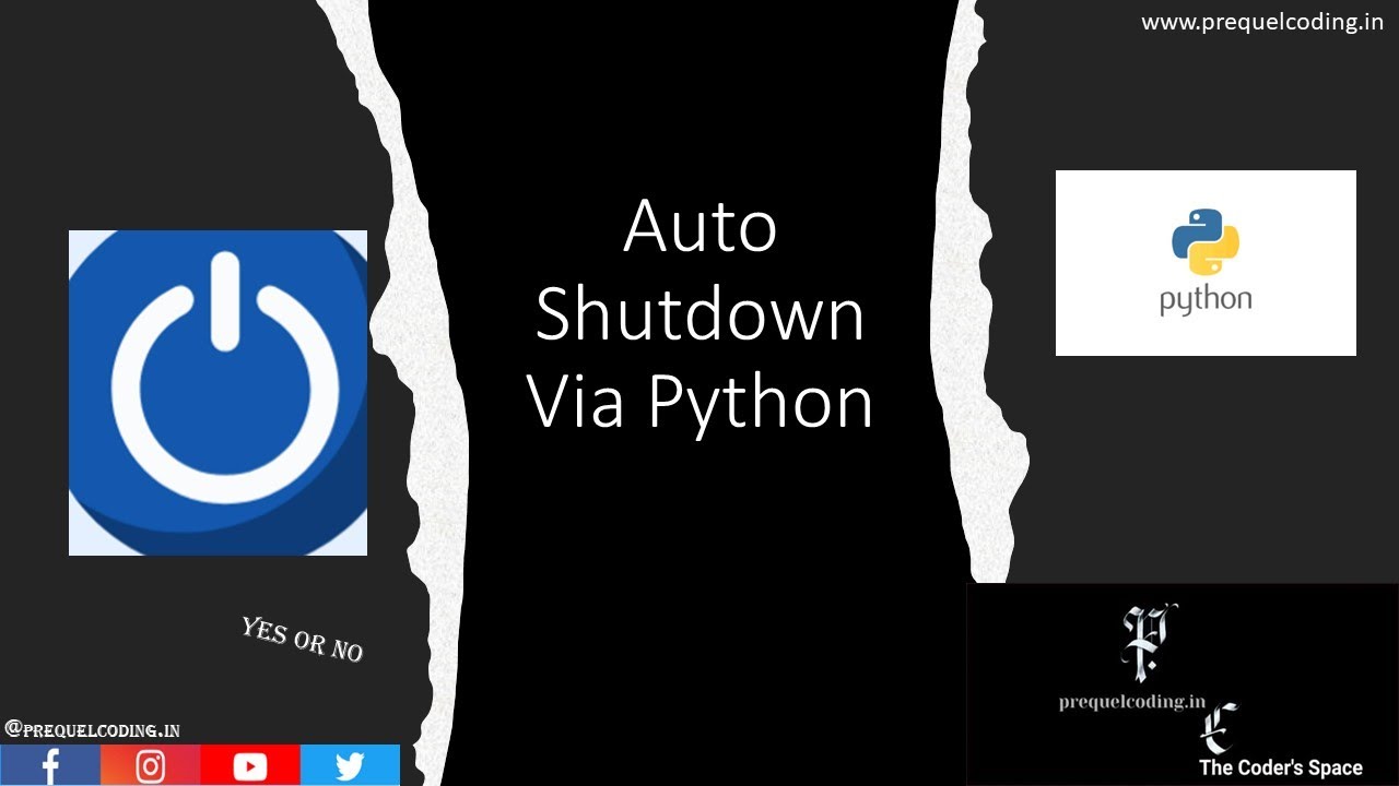 CoderPrequel's tweet card. PrequelCoding|Sequel |How to Automatically Shutdown Your PC via...