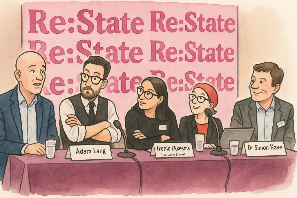 restate_thinks's tweet card. ‘Re:Imagining the Local State’ conference: democratising devolution - Re:State