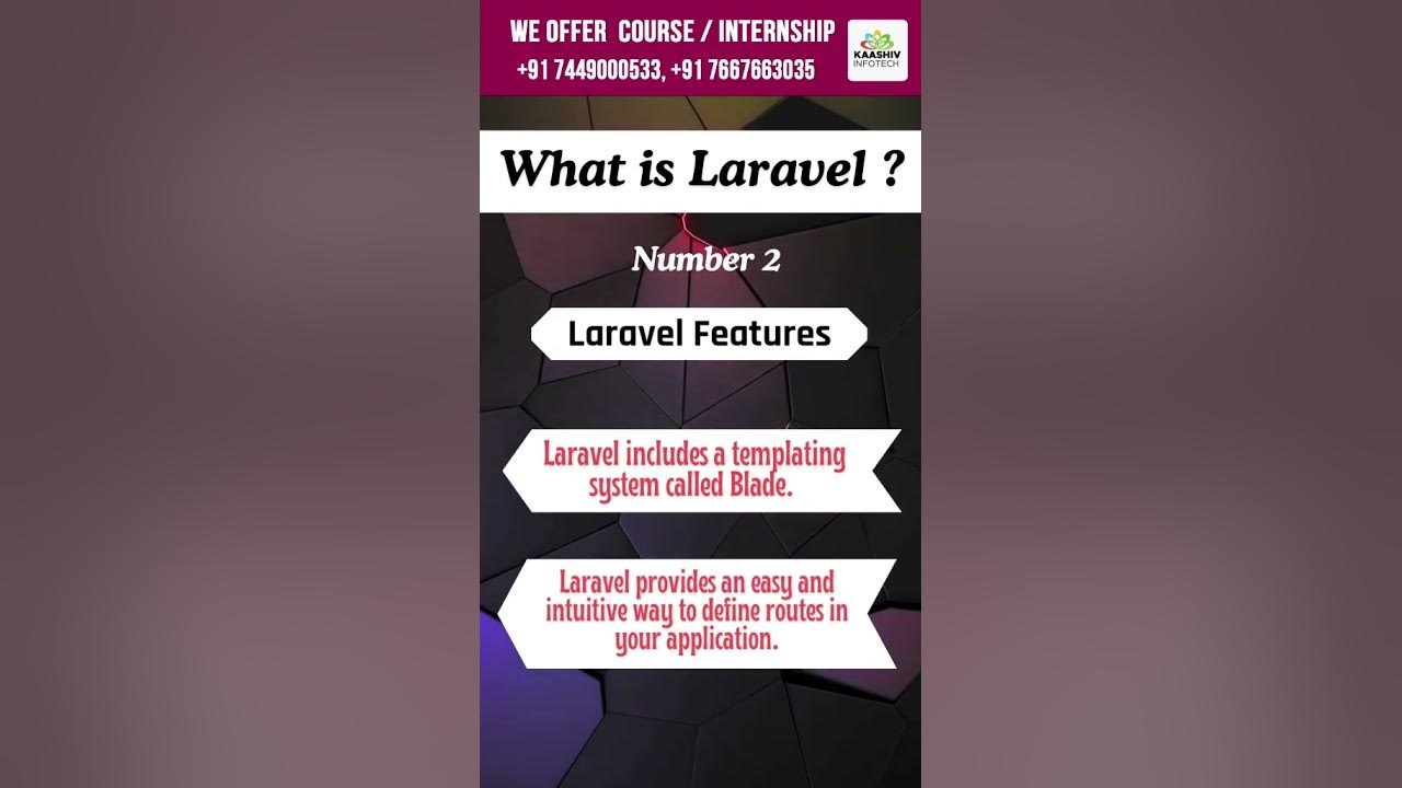 kaashivinfotech's tweet card. What is Laravel ? Importance of Learning Laravel | kaashiv google...