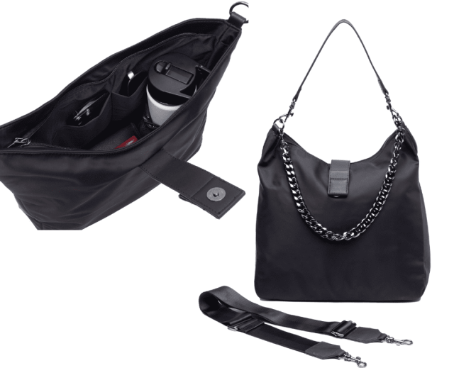 DisarrayMag's tweet card. This $88 bag is not your average hobo bag – it’s perfect for carrying a large water bottle for long days on the go and comes with stylish hardware offered in gold or gunmetal. This bag is the…