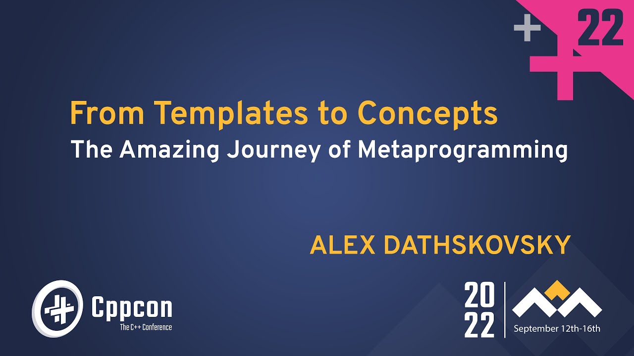 CppCon's tweet card. From C++ Templates to C++ Concepts - Metaprogramming: an Amazing...