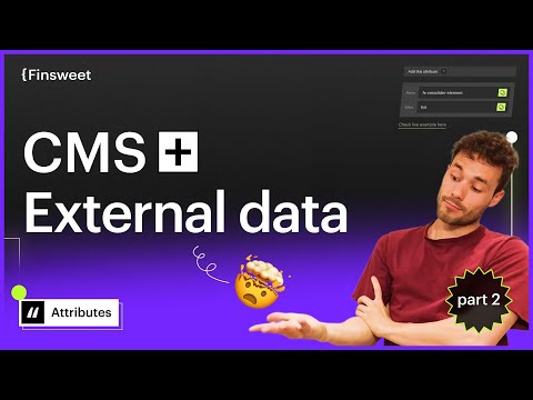 NocodeVideo's tweet card. Part two of our deep dive on CMS Attributes and external data.