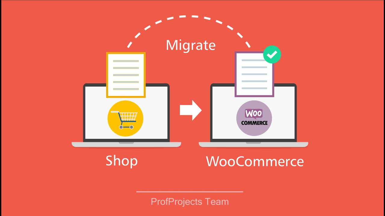 ProfProjects's tweet card. Migrate to WooCommerce without losing any data