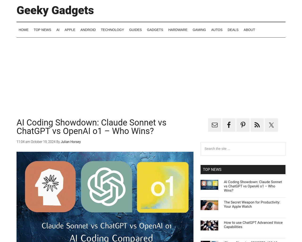 managetech_inc's tweet card. 要約: AIコーディングショーダウンでClaude Sonnet、ChatGPT、OpenAI o1モデルの比