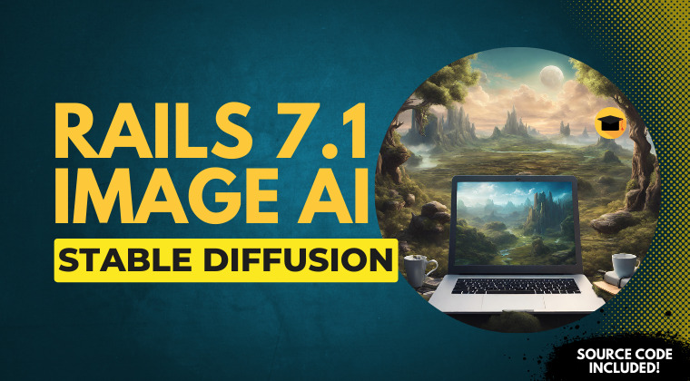 psmy's tweet card. Master Rails 7.1 and AI with our comprehensive course. Build dynamic apps, integrate Stable Diffusion, deploy via Docker, and manage subscriptions effortlessly.