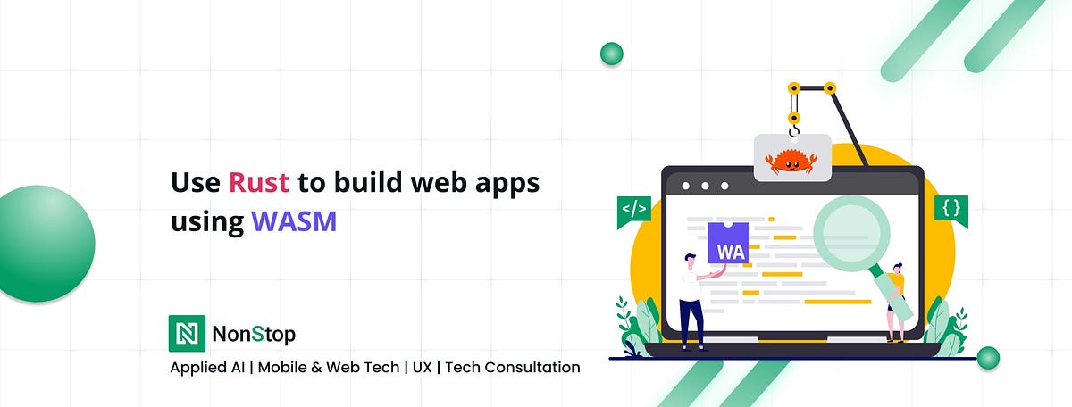 NonStopio's tweet card. Combining Rust with WebAssembly to create high-performance web apps