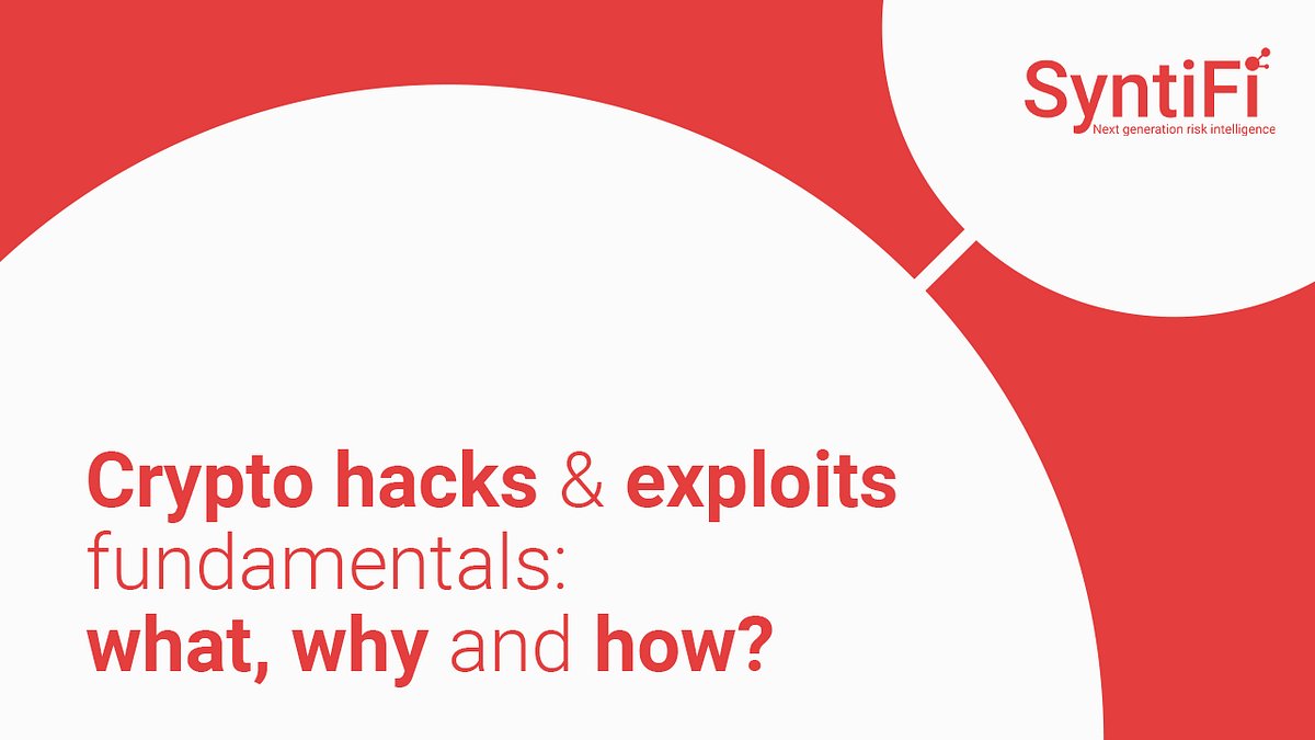 SyntiFi's tweet card. Incentivised by the money inflows in crypto assets, malicious actors and groups have found ways to steal funds of blockchain ecosystem…