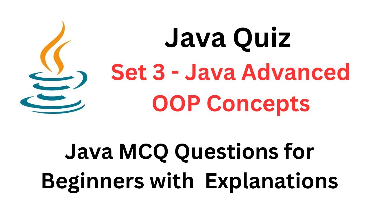 GuidesJava's tweet card. Java Quiz | Set 3 - Java OOP Concepts | Java MCQ Questions with...