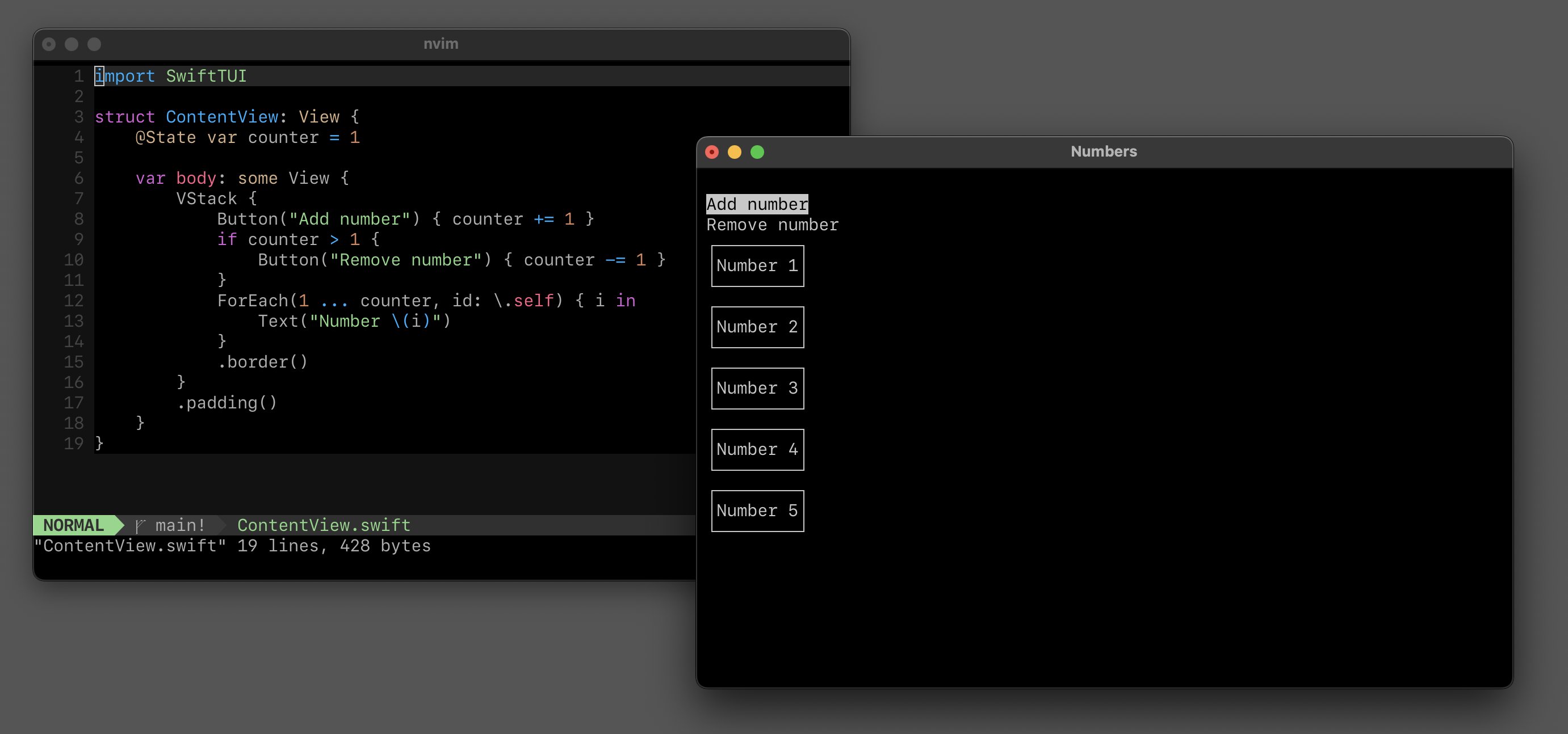 ivanopcode's tweet card. SwiftUI for terminal applications. Contribute to rensbreur/SwiftTUI development by creating an account on GitHub.