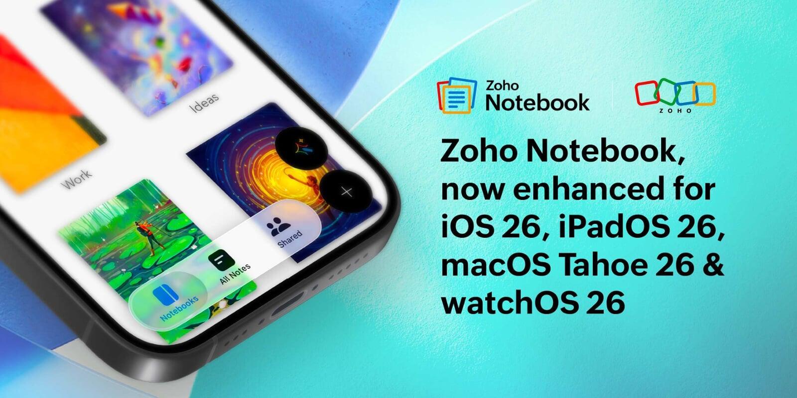 CreatorScripts's tweet card. Discover how Zoho Notebook leverages on-device AI, Liquid Glass design, and cross-device sync to deliver secure, intelligent, and immersive note-taking aligned with Apple's 2025 updates.
