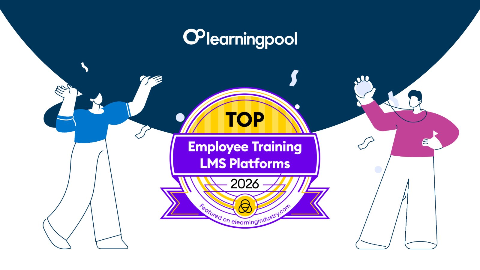 LearningPool's tweet card. Learning Pool named a Top Employee Training LMS Platform 2026 by eLearning Industry for personalised, data-driven learning with effortless compliance.