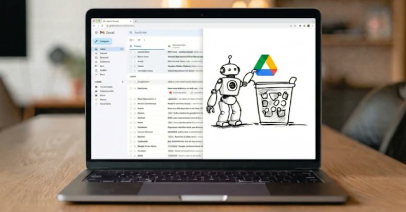 TheHackersNews's tweet card. A zero-click browser attack uses polite email instructions to trigger agents that delete real files from Google Drive.