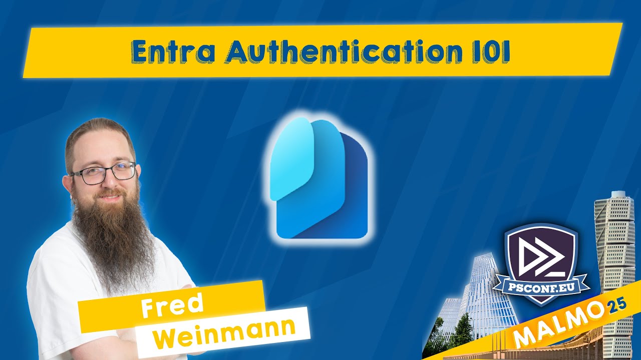 PSConfEU's tweet card. Entra Authentication 101 - Fred Weinmann - PSConfEU 2025
