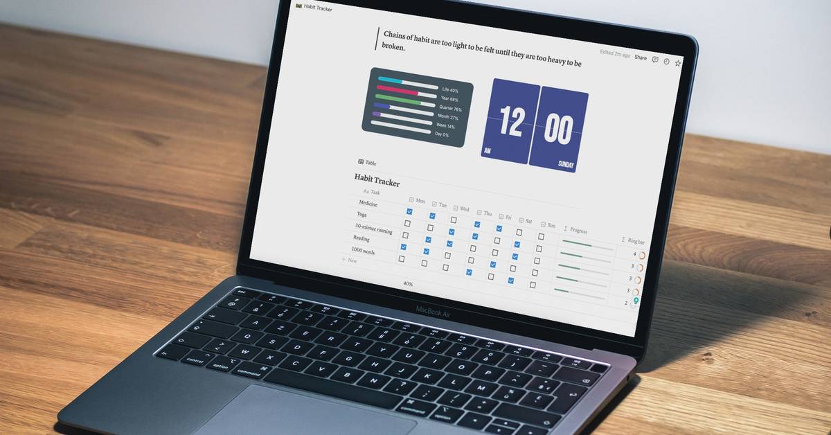 xdadevelopers's tweet card. Stop postponing and start achieving with my free Notion habit tracker