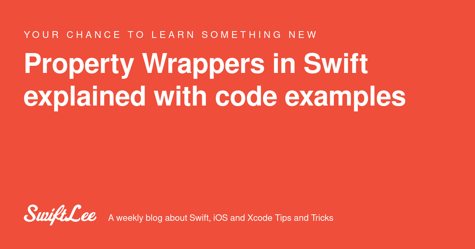 twannl's tweet card. Learn how to create Property Wrappers in Swift. Use the @propertyWrapper to remove boilerplate, improve readability, and clean up code.