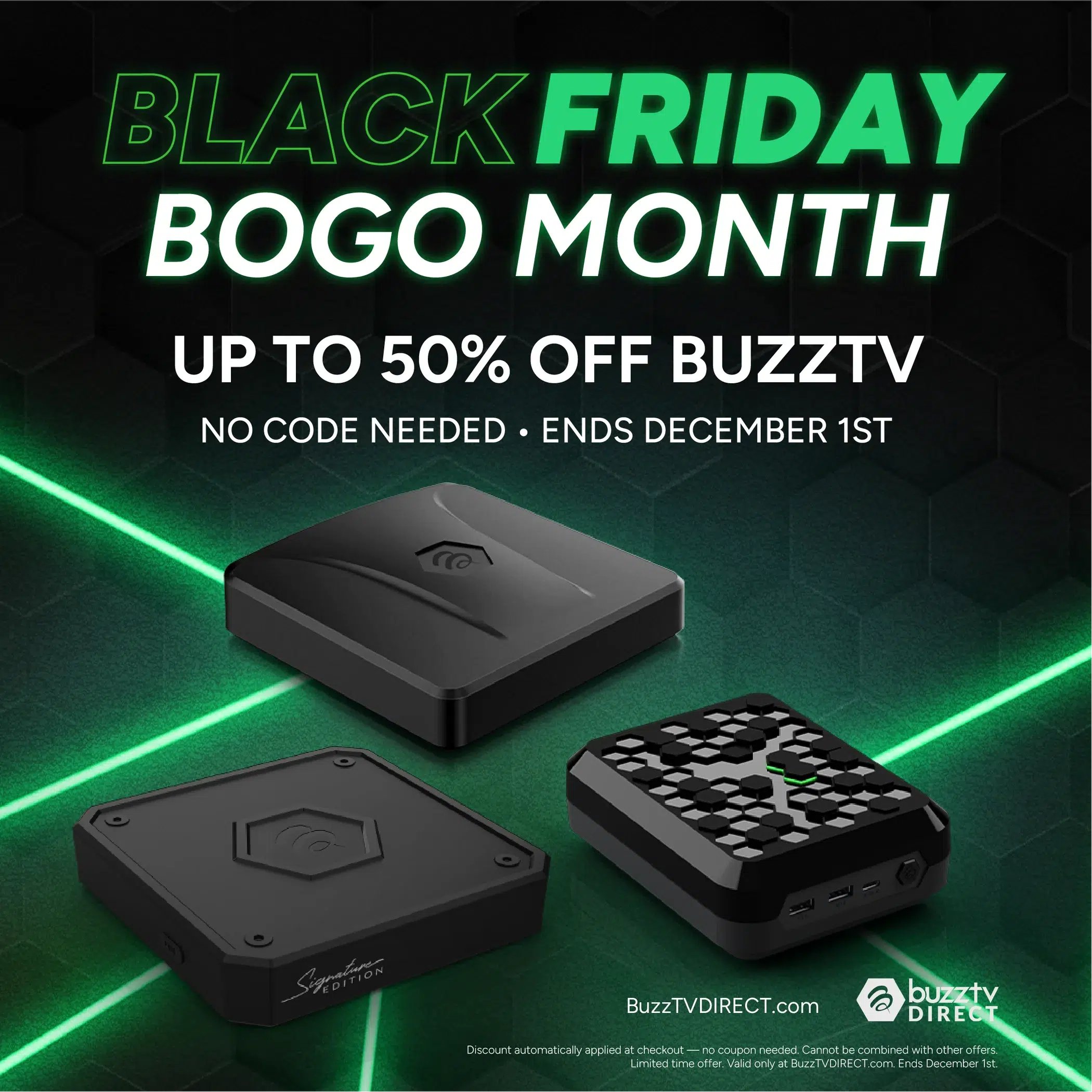 AndroidSmartTV's tweet card. This Black Friday, BuzzTV is back with one of its strongest limited-time offers. If you have been thinking about upgrading your streaming setup, now is