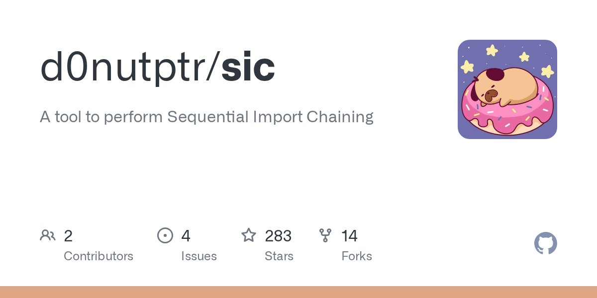 d0nutptr's tweet card. A tool to perform Sequential Import Chaining. Contribute to d0nutptr/sic development by creating an account on GitHub.
