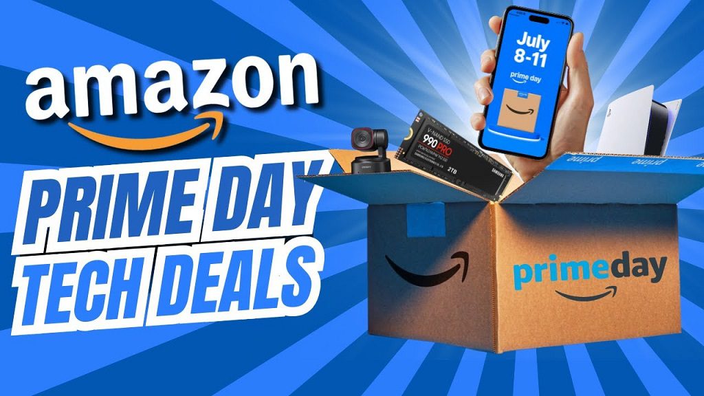 TechBeamsBlog's tweet card. Discover Amazon Prime Day 2025 Tech Deals with up to 40% off smartphones, laptops, and smart home gadgets. Shop July 8-11 for exclusive savings!