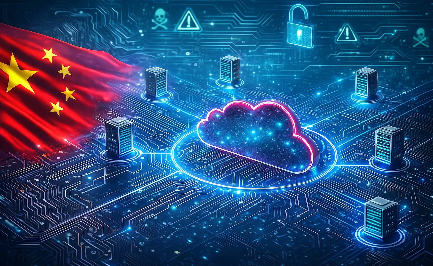 JeniSystems's tweet card. React2Shell is now under active exploitation by China linked groups. Public PoCs, simple attack paths, and broad React and Next.js exposure raise urgent risks.