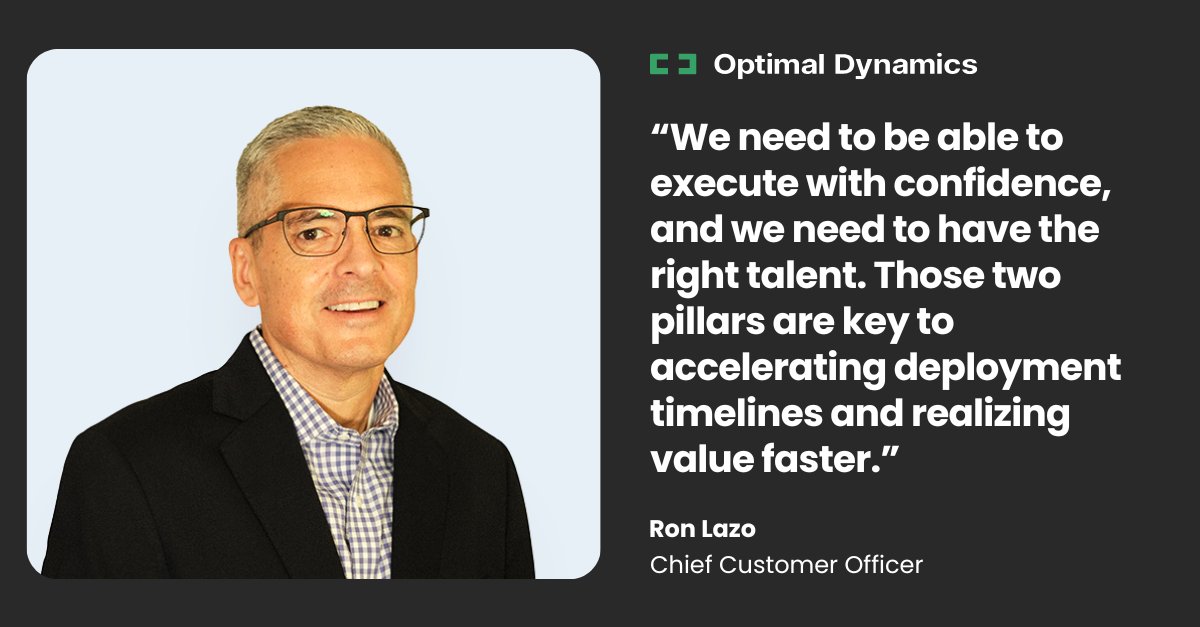 OptimalDynamics's tweet card. In this Q&A, Optimal Dynamics' Chief Customer Officer, Ron Lazo, shares more about his team's work and how they help enterprise trucking companies transform their operations.