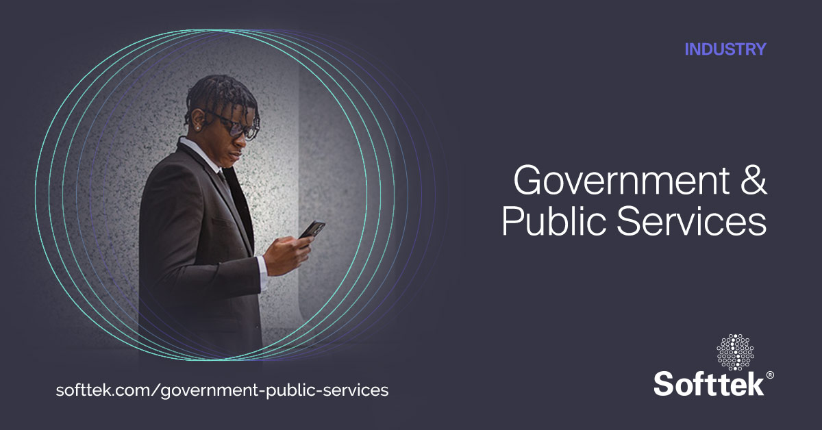 Softtek's tweet card. Transform government services with Softtek's digital innovation, streamlining processes for an enhanced citizen experience.