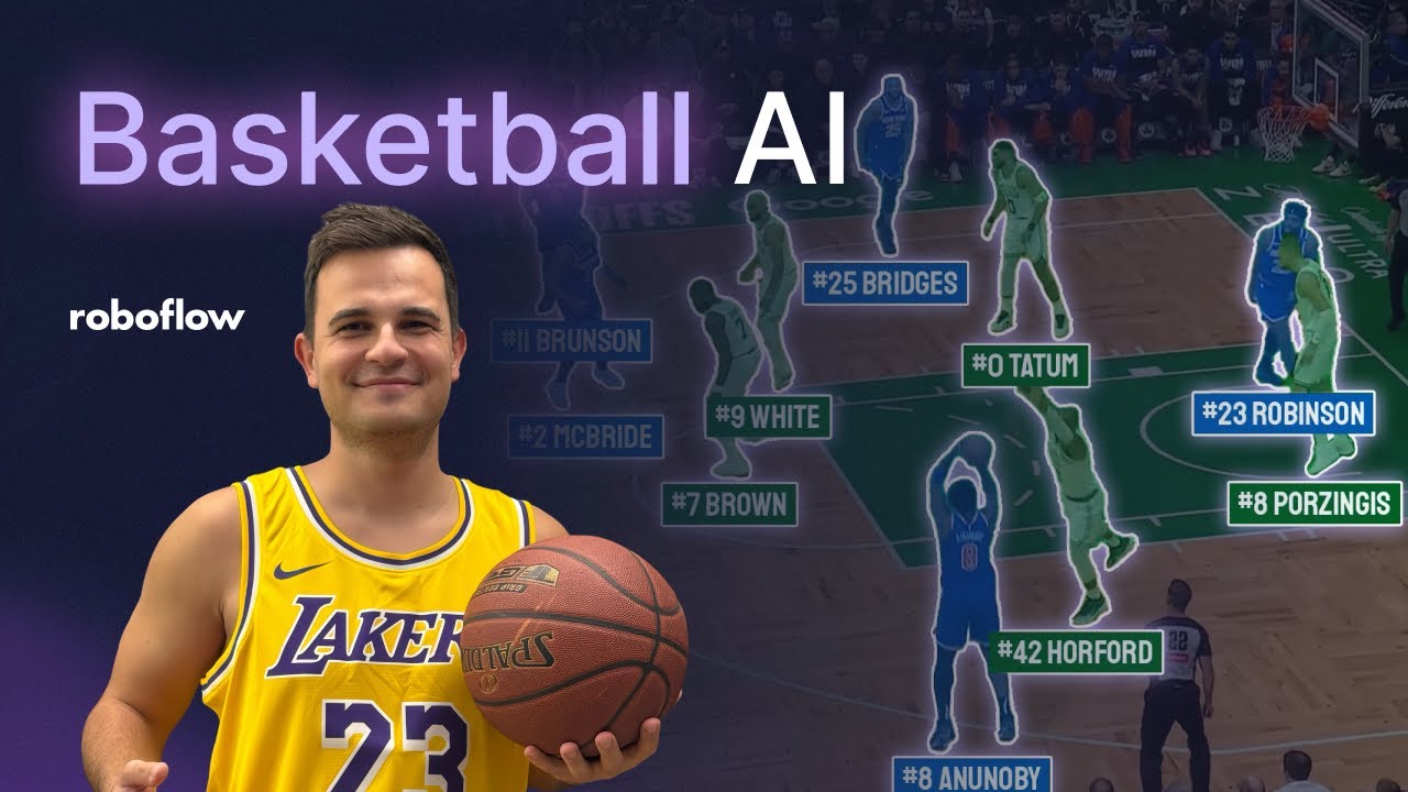 skalskip92's tweet card. Basketball AI with RF-DETR, SAM2, and SmolVLM2