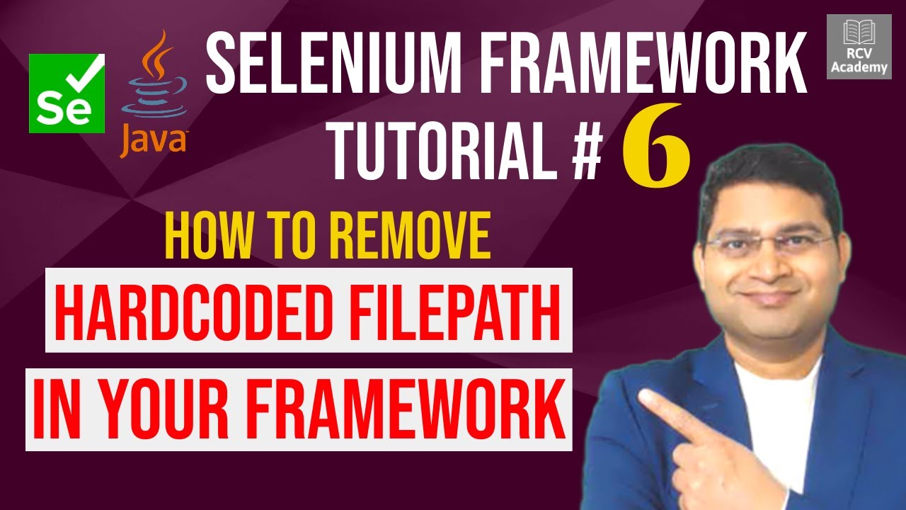swtmentor's tweet card. Selenium Framework Tutorial #6 - Remove Hardcoded FilePath in...