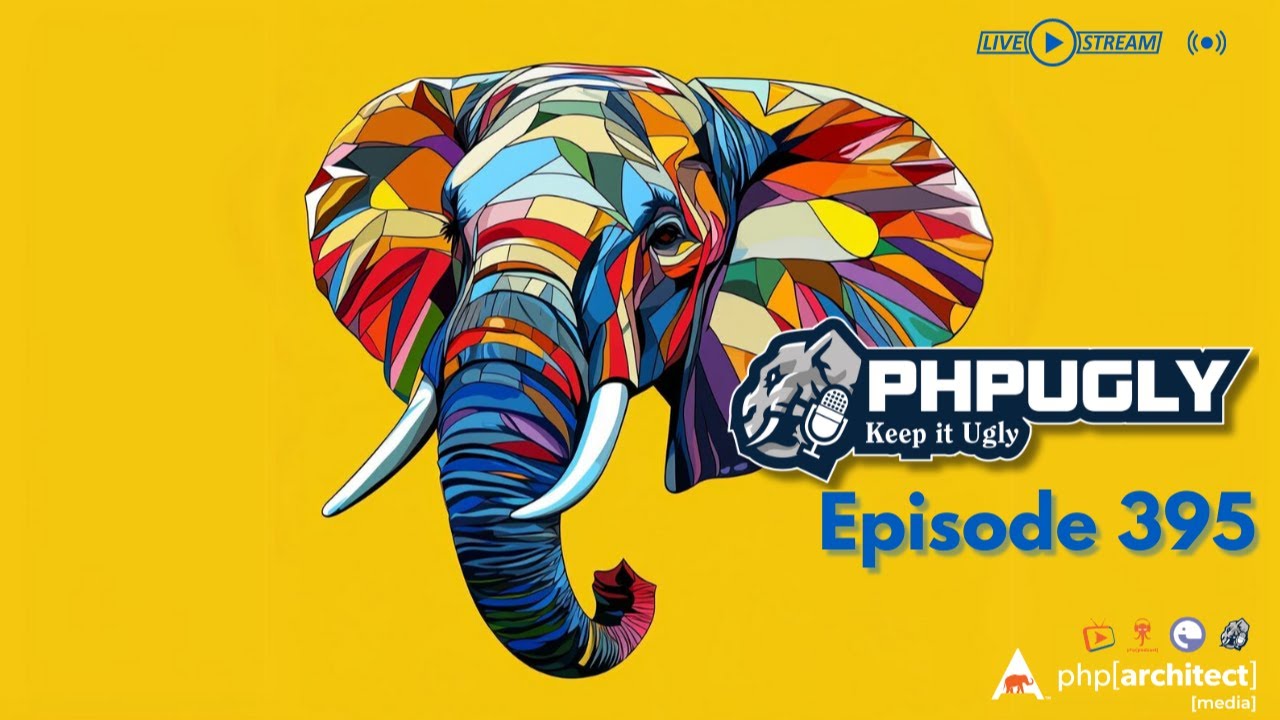 phpugly's tweet card. 395:Cloudy with a chance of Laravel