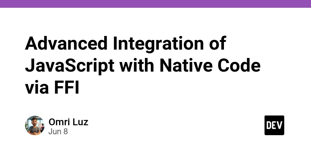 prod42net's tweet card. Advanced Integration of JavaScript with Native Code via FFI: A Comprehensive...